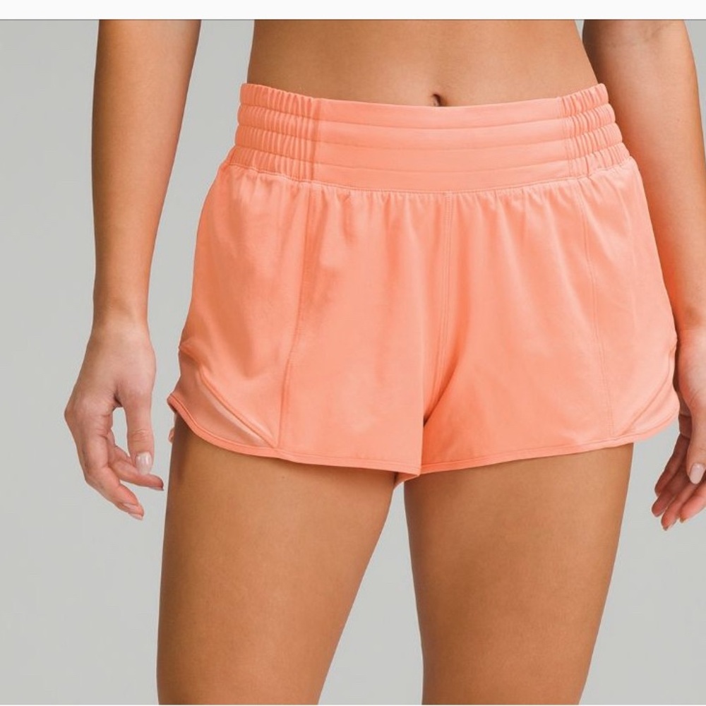 Lululemon Athletica Coral Hotty Hot Athletic Shorts